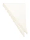 Totême Triangle Scarf With Crepe Texture And Fringe Detailing In Neutrals