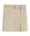 Totême Front-slit Belted Skirt In Nude