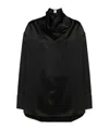 Totême Funnel-neck Organza Blouse In Black