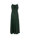 Totême Gathered Hammered Silk-satin Maxi Dress In Black