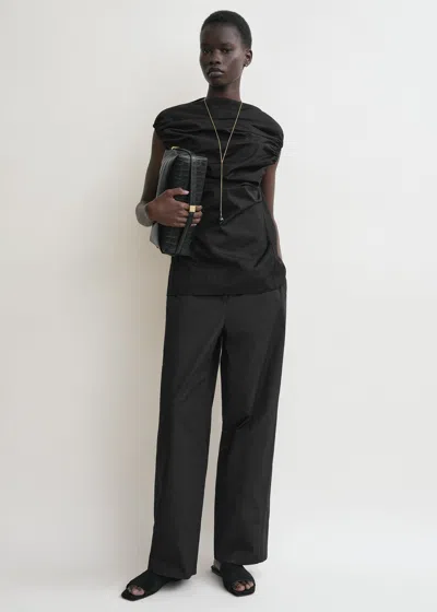 Totême Gathered Top Black