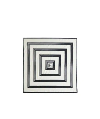 Totême Geometric-print Poplin Scarf In White