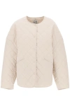 Totême Drop-shoulder Diamond-quilted Jacket In Beige, Neutro