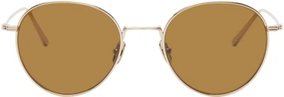 Totême Gold 'the Rounds' Sunglasses In 042 Gold