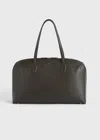 Totême Grained-leather Day Tote Dark Chocolate In Dark Chocolate