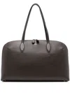 Totême Grained-leather Tote Bag In Brown