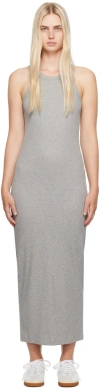 TOTÊME grey CURVED MAXI DRESS