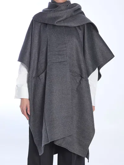 Totême Toteme Doublé Scarf Coat Clothing In Gray