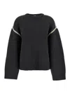 Totême Toteme Sweater With Contrast Embroideries In Grey