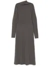 Totême Draped Jersey Dress In Grey