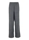 Totême Monogram Flannel Pj Bottoms In Grey