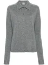 Totême Grey Shirt With Raglan Sleeves In Cashmere Woman In Grey