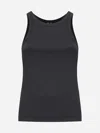 Totême Grey Ribbed Jersey Tank Top In Grey