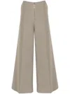 Totême Zipped Organic Cotton Wide Pants In Grey