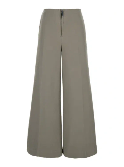 Totême Zip-front Wide Trousers In Grey