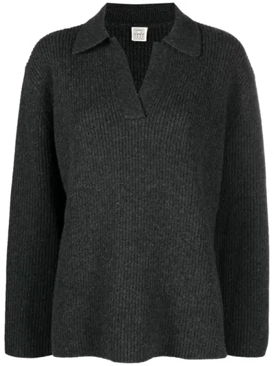 Totême Grey Wool Blend Sweater
