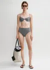 Totême Half-cup Bikini Top Grey Melange In Grey Melange