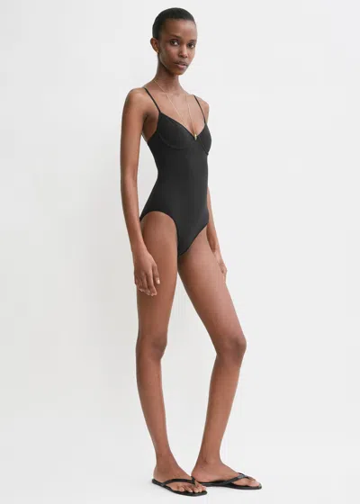 Totême Half-cup Swimsuit Black