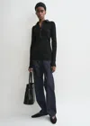 Totême Knit Polo Shirt In Black