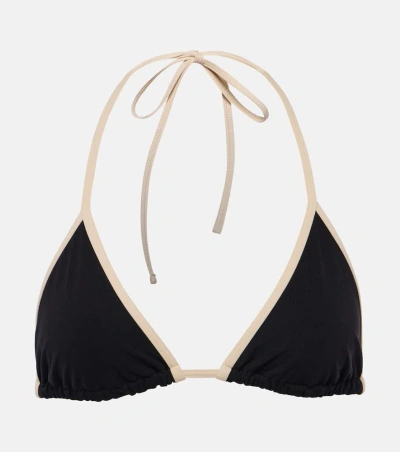 Totême Halterneck Bikini Top In Black