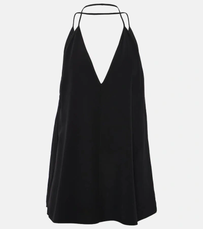 Totême Halterneck Silk Top In Black