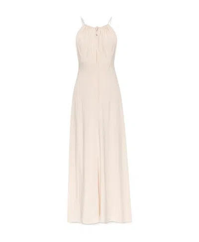 Totême Halterneck Sleeveless Maxi Dress In Pink