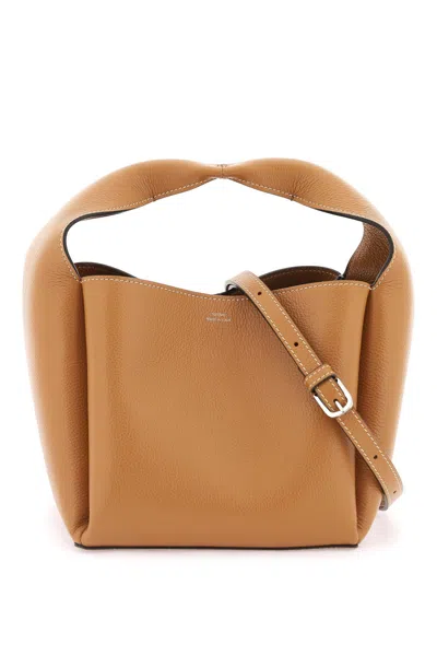 Totême Hammered Leather Bucket Bag In Brown