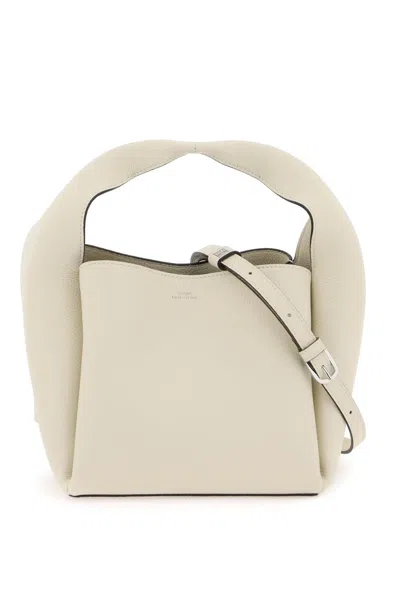 Totême Leather Bucket Bag In White