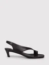 Totême Toteme Leather Heel Thong Sandals In Brown