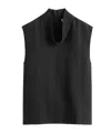 Totême High-neck Blouse In Black