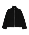 Totême Wool-blend Flannel Down Jacket In Black