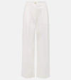 Totême Low-rise Cotton Twill Straight Pants In White