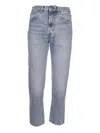 Totême Straight-leg Cropped Jeans In Clear Blue
