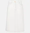 Totême Contrast-stitching Midi Skirt In White