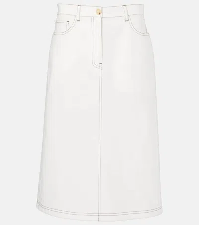 Totême Toteme Cotton Midi Skirt In White