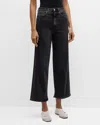 TOTÊME HIGH-RISE FLARE CROP DENIM PANTS