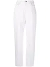 Totême High-rise Tapered Jeans In White