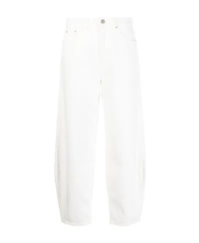 Totême High-waist Cropped Trousers In White