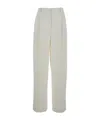 Totême White High-waist Pants With Pences In White