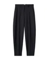 Totême High-waisted Tapered Trousers In Black
