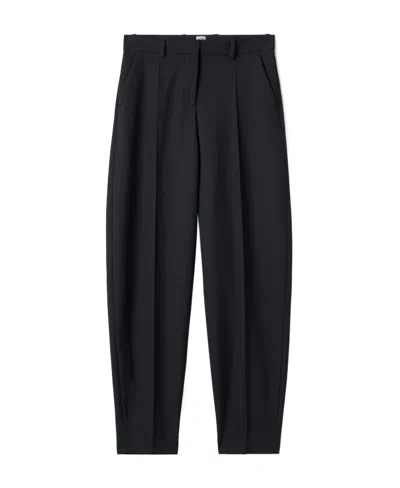 Totême High-waisted Tapered Trousers In Black