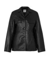 Totême Toteme Hourglass Leather Jacket In Black