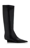 Totême Toteme Women Sharp Knee-high Leather Boots In Black