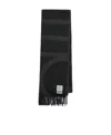 Totême Intarsia-knit Virgin-wool Scarf In Gray