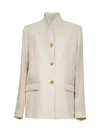 Totême Overlapped Single-breasted Blazer In Ivory