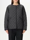 Totême Round-collar Long-sleeve Casual Jacket In Black