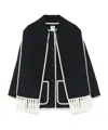 Totême Toteme Embroidered Scarf Wool Jacket In Coal Gray