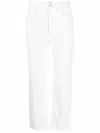 Totême High-rise Straight-leg Press-creased Denim Jeans In Beige