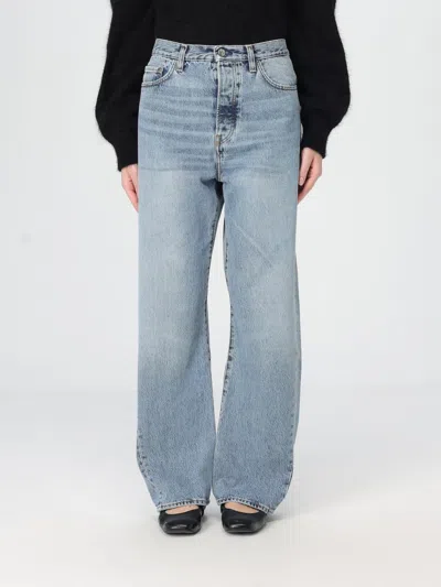 TOTÊME JEANS TOTEME WOMAN COLOR BLUE,F84246009