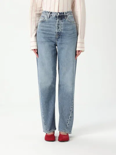 Totême Jeans Toteme Woman Color Gnawed Blue